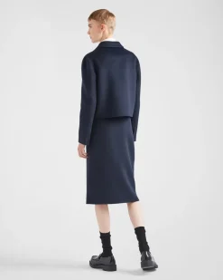 Mujer Prada CHAQUETAS Y ABRIGOS^Chaqueta De Cashgora De Botonadura Simple