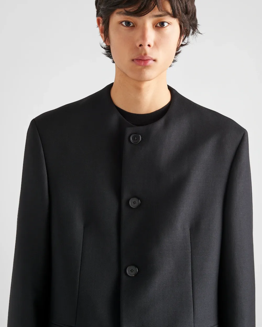 Hombre Prada CHAQUETAS Y ABRIGOS^Chaqueta De Cruzado Simple De Lana Mohair