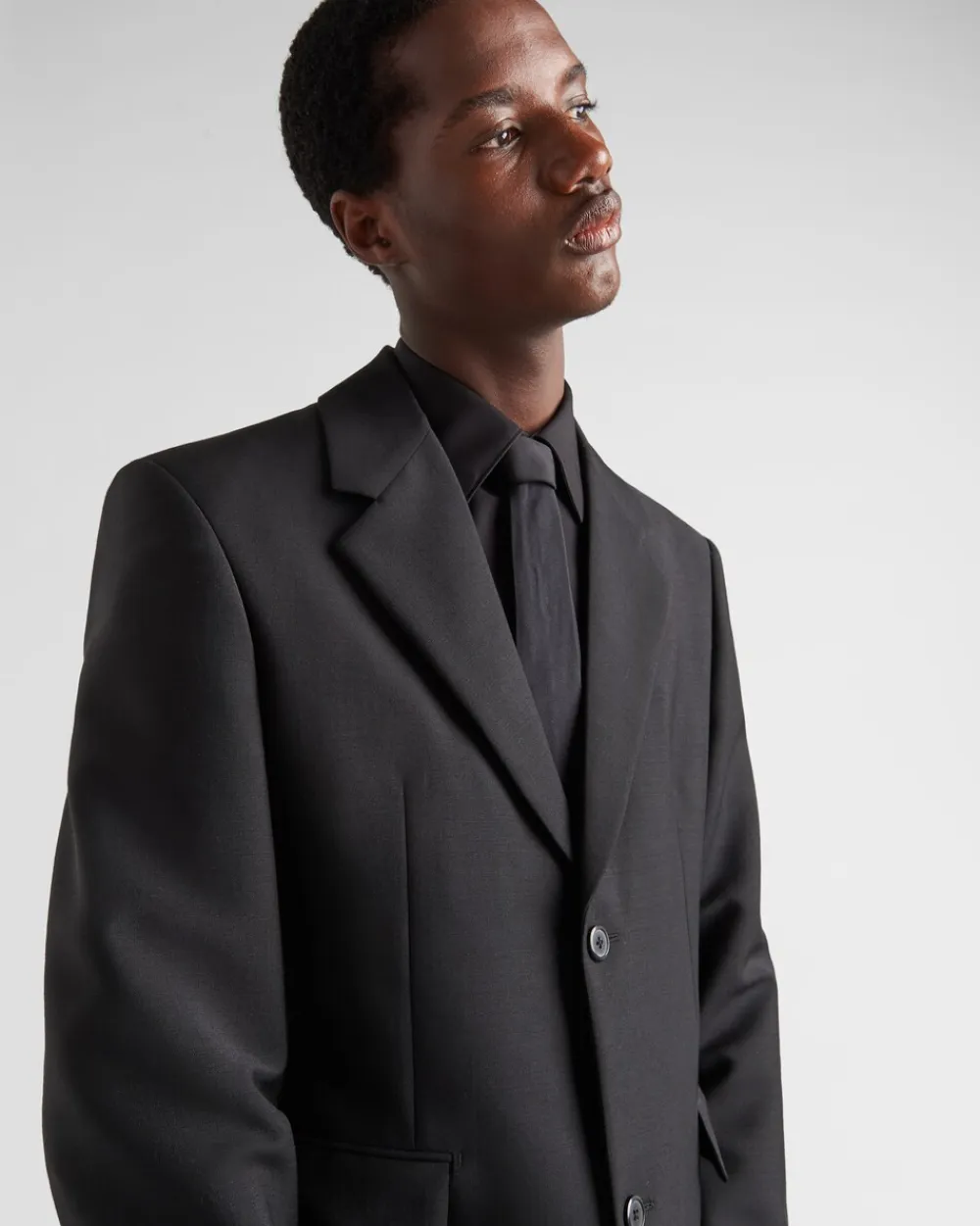 Hombre Prada CHAQUETAS Y ABRIGOS^Chaqueta De Cruzado Simple De Lana Mohair