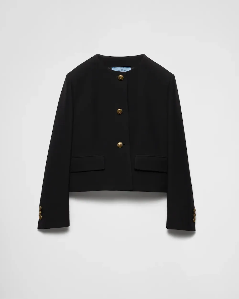 Mujer Prada CHAQUETAS Y ABRIGOS^Chaqueta De Cruzado Simple De Tricotina