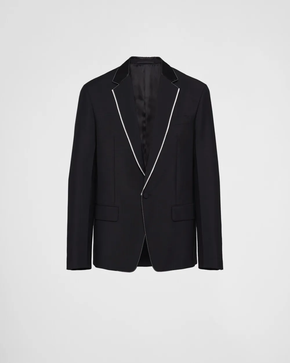 Hombre Prada CHAQUETAS Y ABRIGOS^Chaqueta De Cruzado Simple En Lana De Mohair