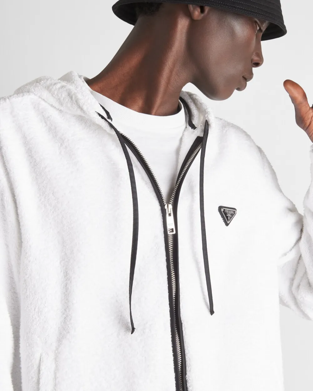 Hombre Prada ROPA DEPORTIVA Y SUDADERAS|CHAQUETAS Y ABRIGOS^Chaqueta De Felpa Con Capucha