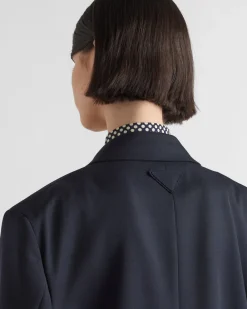 Mujer Prada CHAQUETAS Y ABRIGOS^Chaqueta De Gabardina De Botonadura Doble