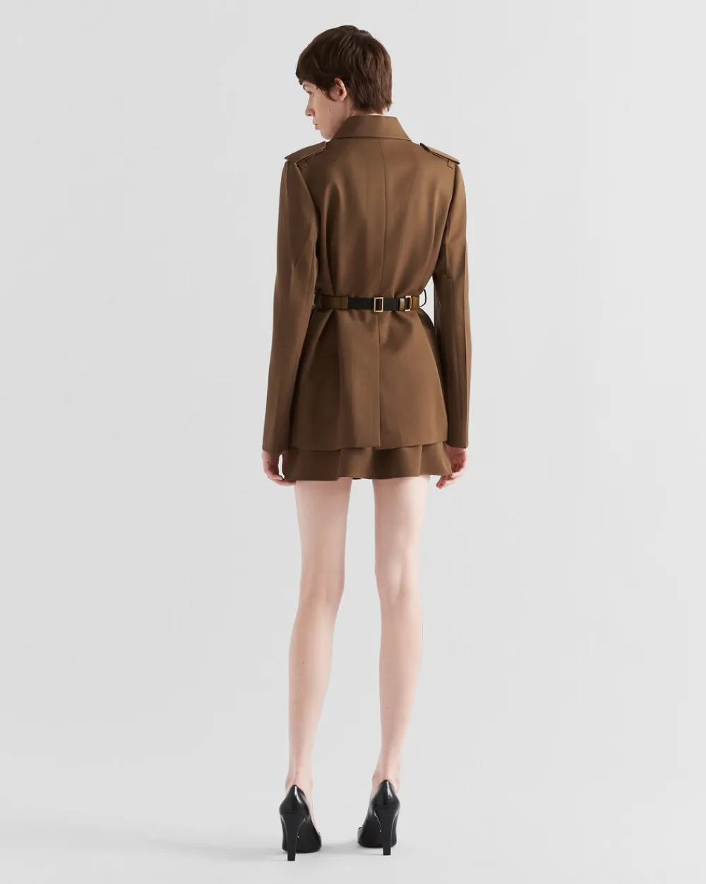 Mujer Prada CHAQUETAS Y ABRIGOS^Chaqueta De Gabardina De Botonadura Simple