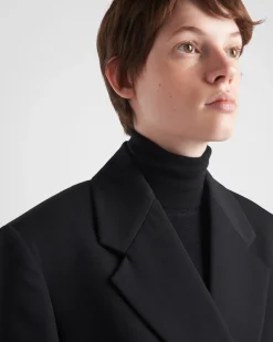 Mujer Prada CHAQUETAS Y ABRIGOS^Chaqueta De Gabardina De Botonadura Simple
