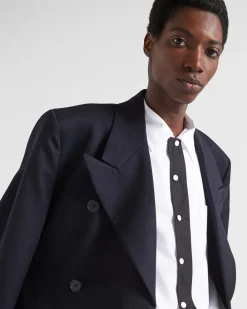 Hombre Prada CHAQUETAS Y ABRIGOS^Chaqueta De Lana De Botonadura Doble