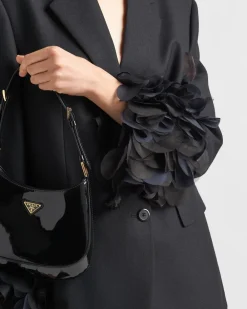 Mujer Prada CHAQUETAS Y ABRIGOS^Chaqueta De Lana De Botonadura Simple Con Detalle De Plumas