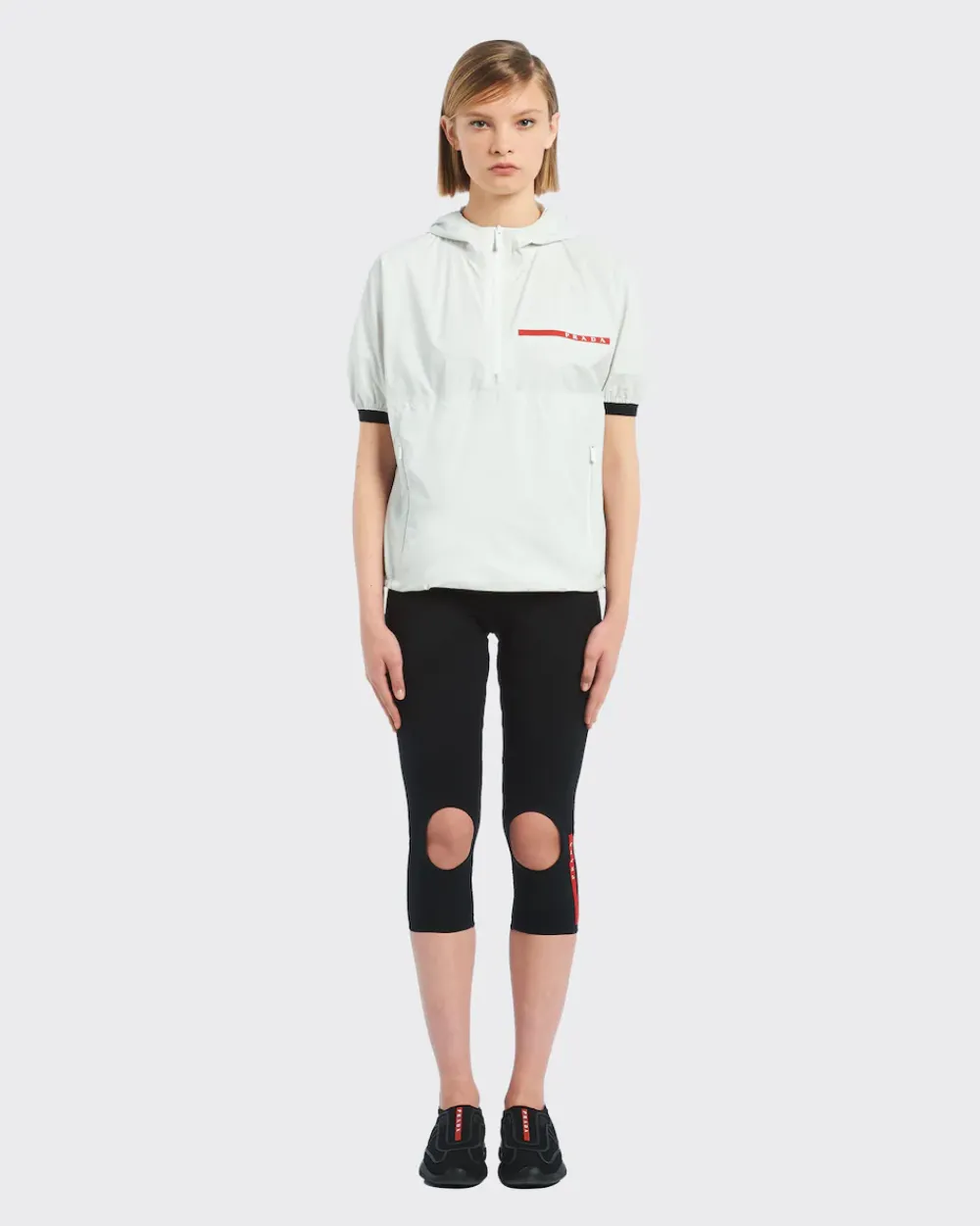 Mujer Prada ROPA^Chaqueta De Manga Corta De Re-nylon Ligero