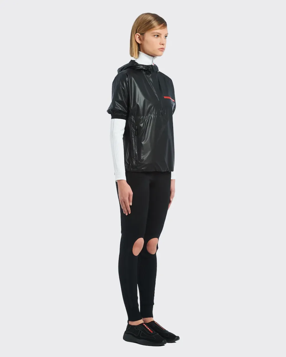 Mujer Prada ROPA^Chaqueta De Manga Corta De Re-nylon Ligero