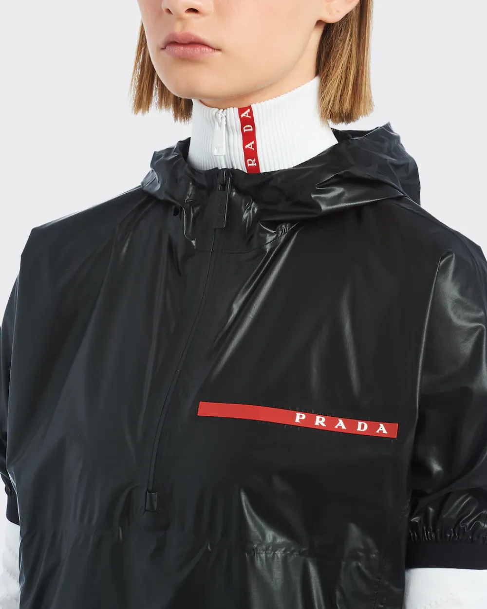 Mujer Prada ROPA^Chaqueta De Manga Corta De Re-nylon Ligero