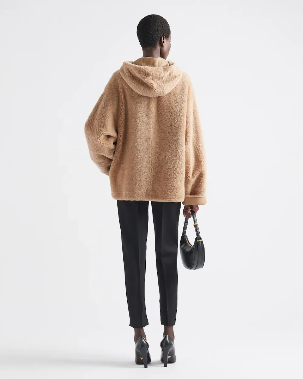 Mujer Prada ROPA DE PIEL^Chaqueta De Napa Y Borreguillo