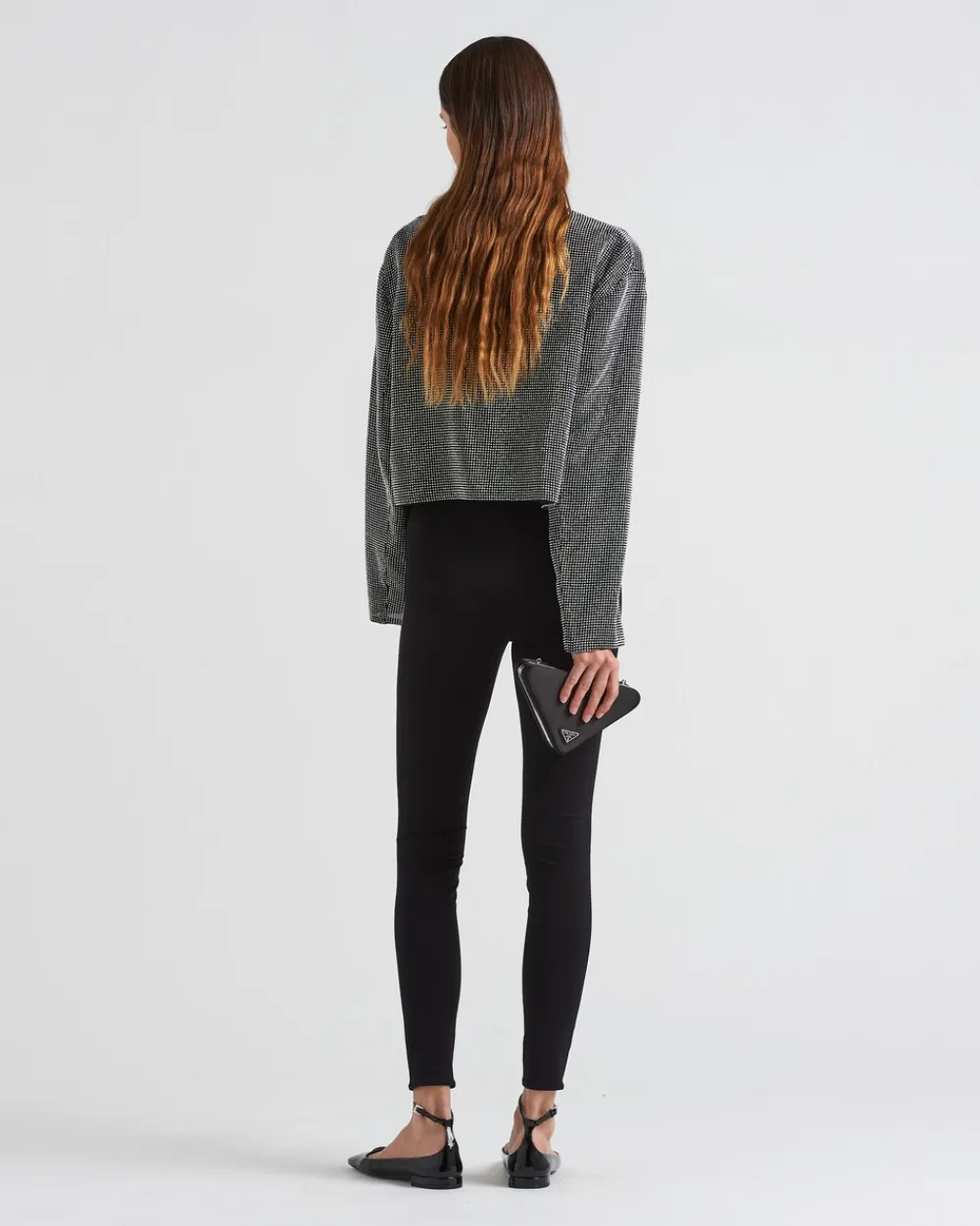 Mujer Prada CHAQUETAS Y ABRIGOS^Chaqueta De Pedrería Y Cruzado Simple