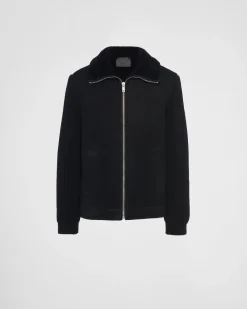 Hombre Prada ROPA DE PIEL^Chaqueta De Piel Vuelta Y Punto