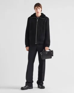 Hombre Prada ROPA DE PIEL^Chaqueta De Piel Vuelta Y Punto