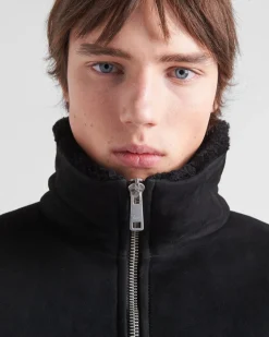 Hombre Prada ROPA DE PIEL^Chaqueta De Piel Vuelta Y Punto