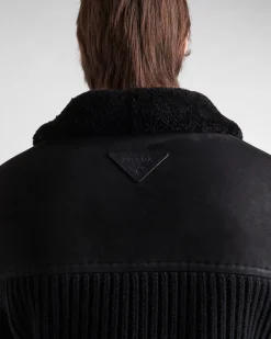 Hombre Prada ROPA DE PIEL^Chaqueta De Piel Vuelta Y Punto