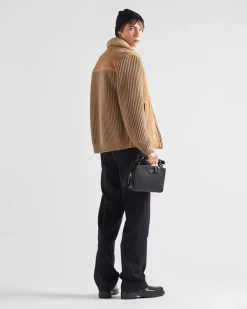 Hombre Prada ROPA DE PIEL^Chaqueta De Piel Vuelta Y Punto