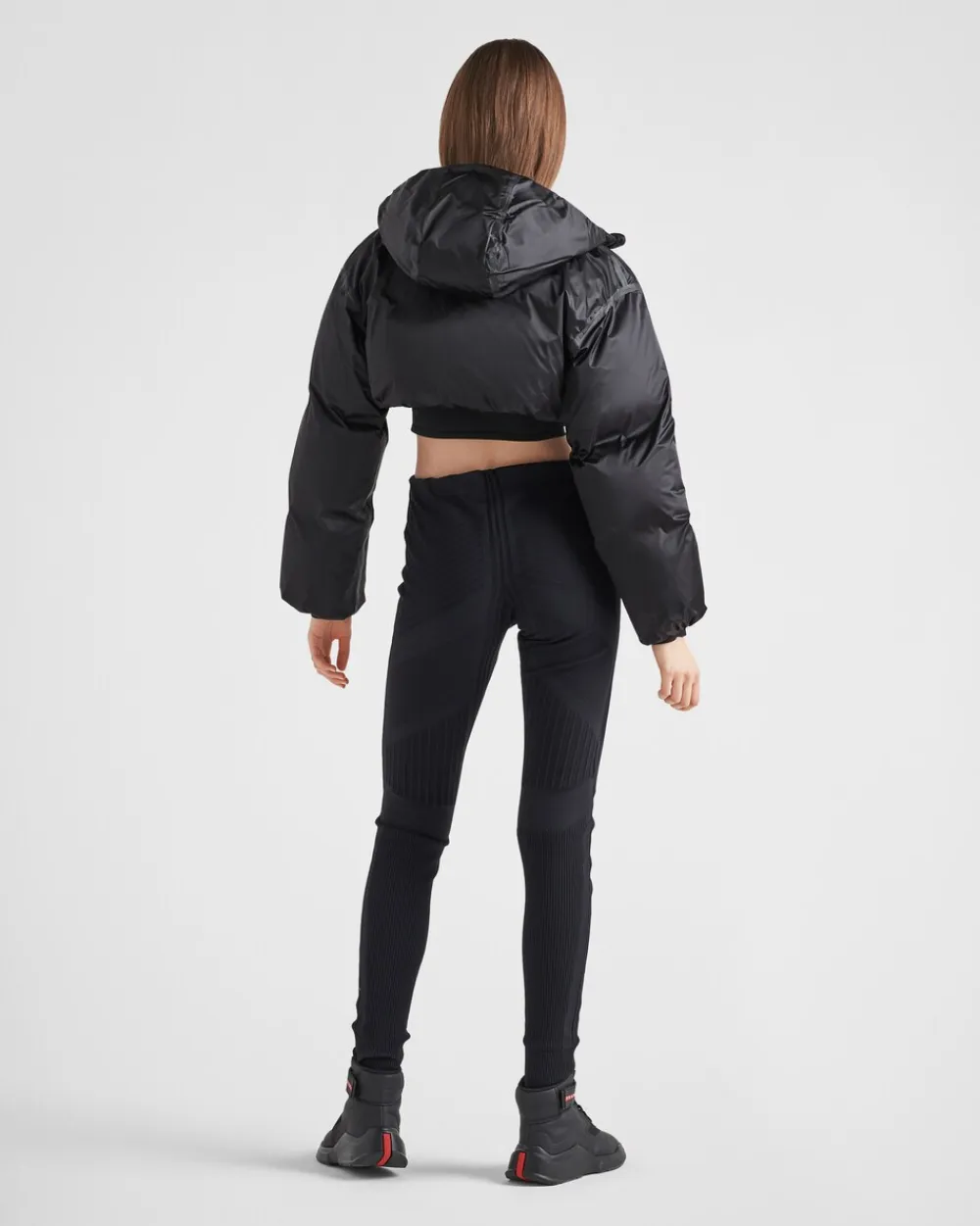 Mujer Prada ROPA^Chaqueta De Plumón Con Capucha De Re-nylon