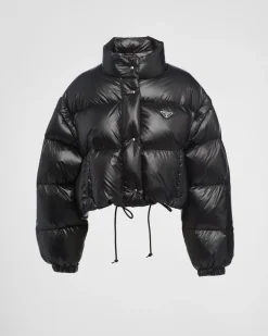Mujer Prada ROPA DE ABRIGO^Chaqueta De Plumón Corta Convertible De Re-nylon