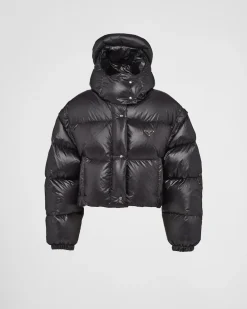 Mujer Prada ROPA DE ABRIGO^Chaqueta De Plumón Corta Convertible De Re-nylon