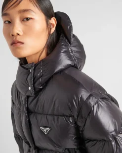 Mujer Prada ROPA DE ABRIGO^Chaqueta De Plumón Corta Convertible De Re-nylon