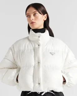 Mujer Prada ROPA DE ABRIGO^Chaqueta De Plumón Corta Convertible De Re-nylon