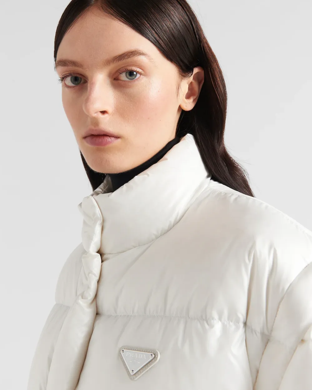 Mujer Prada ROPA DE ABRIGO^Chaqueta De Plumón Corta Convertible De Re-nylon