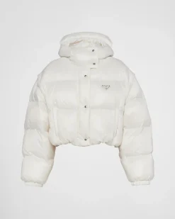 Mujer Prada ROPA DE ABRIGO^Chaqueta De Plumón Corta Convertible De Re-nylon