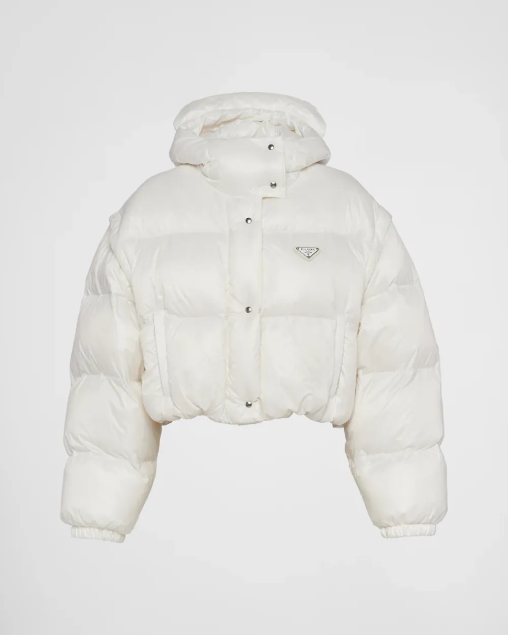 Mujer Prada ROPA DE ABRIGO^Chaqueta De Plumón Corta Convertible De Re-nylon