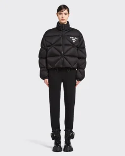 Mujer Prada ROPA DE ABRIGO^Chaqueta De Plumón Corta De Gabardina De Re-nylon