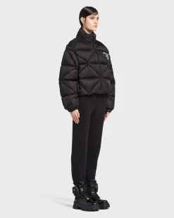 Mujer Prada ROPA DE ABRIGO^Chaqueta De Plumón Corta De Gabardina De Re-nylon