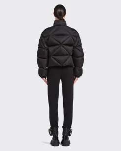 Mujer Prada ROPA DE ABRIGO^Chaqueta De Plumón Corta De Gabardina De Re-nylon