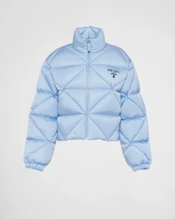 Mujer Prada ROPA DE ABRIGO^Chaqueta De Plumón Corta De Gabardina De Re-nylon