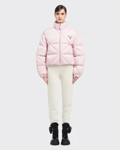 Mujer Prada ROPA DE ABRIGO^Chaqueta De Plumón Corta De Gabardina De Re-nylon