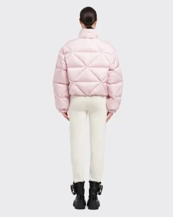 Mujer Prada ROPA DE ABRIGO^Chaqueta De Plumón Corta De Gabardina De Re-nylon