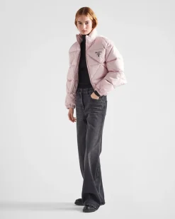 Mujer Prada ROPA DE ABRIGO^Chaqueta De Plumón Corta De Gabardina De Re-nylon