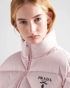 Mujer Prada ROPA DE ABRIGO^Chaqueta De Plumón Corta De Gabardina De Re-nylon