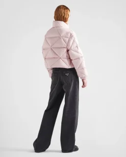 Mujer Prada ROPA DE ABRIGO^Chaqueta De Plumón Corta De Gabardina De Re-nylon