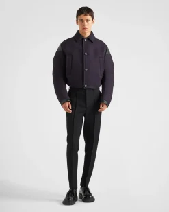 Hombre Prada ROPA DE ABRIGO^Chaqueta De Plumón Corta De Mezcla De Lana