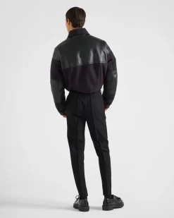 Hombre Prada ROPA DE ABRIGO^Chaqueta De Plumón Corta De Mezcla De Lana