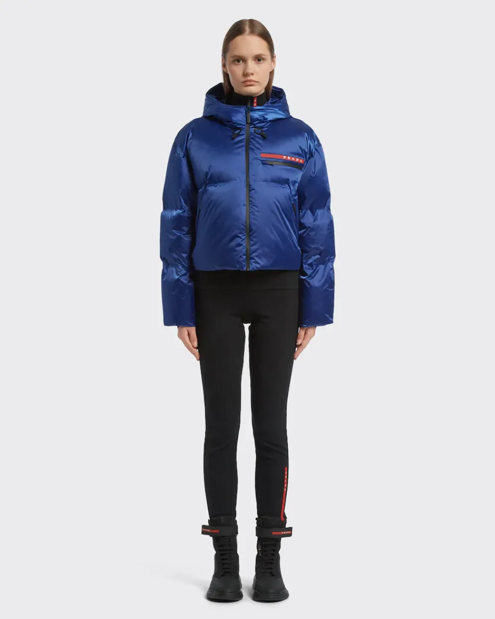 Mujer Prada ROPA^Chaqueta De Plumón Corta De Re-nylon Técnico