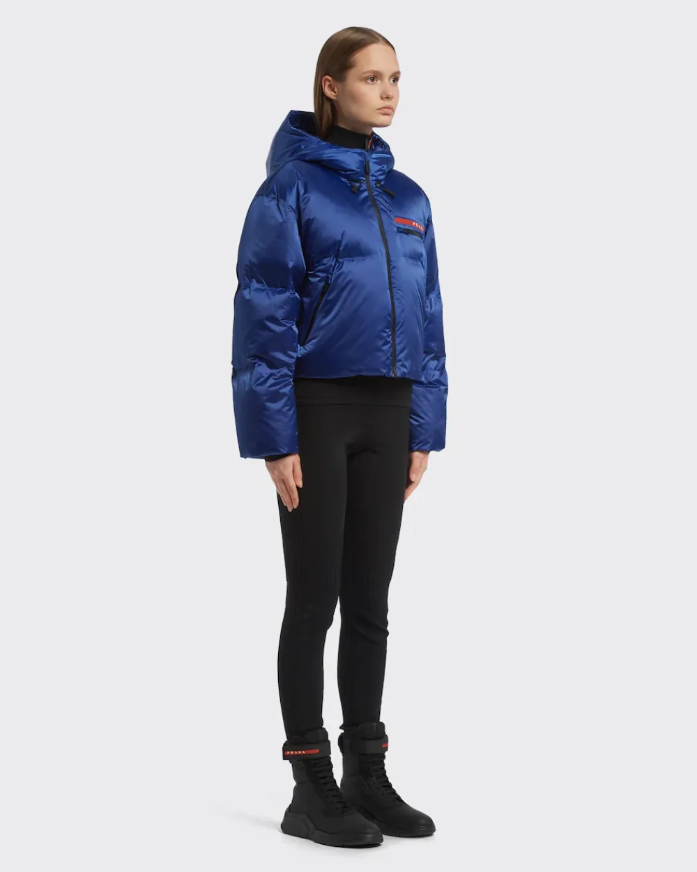 Mujer Prada ROPA^Chaqueta De Plumón Corta De Re-nylon Técnico