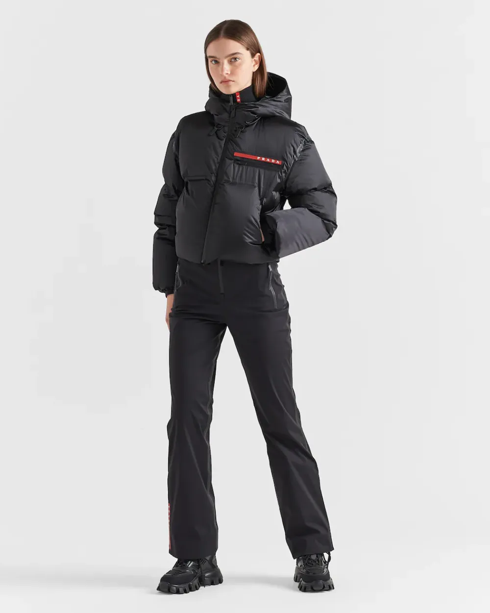Mujer Prada ROPA^Chaqueta De Plumón Corta De Re-nylon Técnico