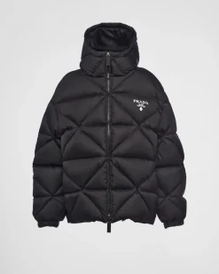 Mujer Prada ROPA DE ABRIGO^Chaqueta De Plumón Holgada De Gabardina De Re-nylon