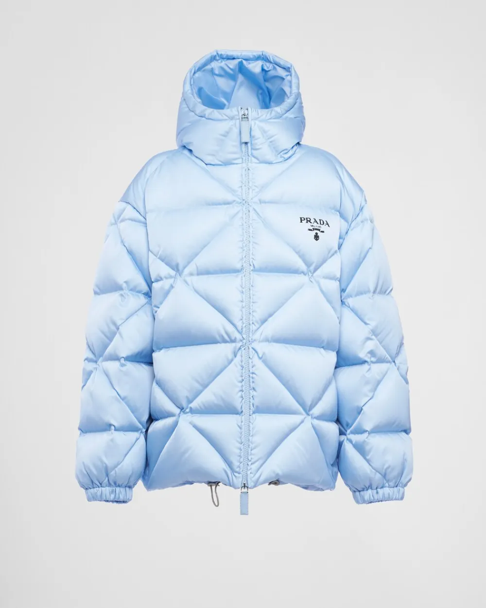 Mujer Prada ROPA DE ABRIGO^Chaqueta De Plumón Holgada De Gabardina De Re-nylon