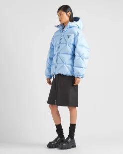Mujer Prada ROPA DE ABRIGO^Chaqueta De Plumón Holgada De Gabardina De Re-nylon