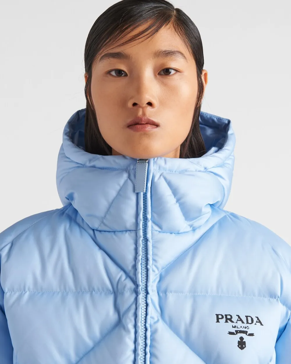 Mujer Prada ROPA DE ABRIGO^Chaqueta De Plumón Holgada De Gabardina De Re-nylon