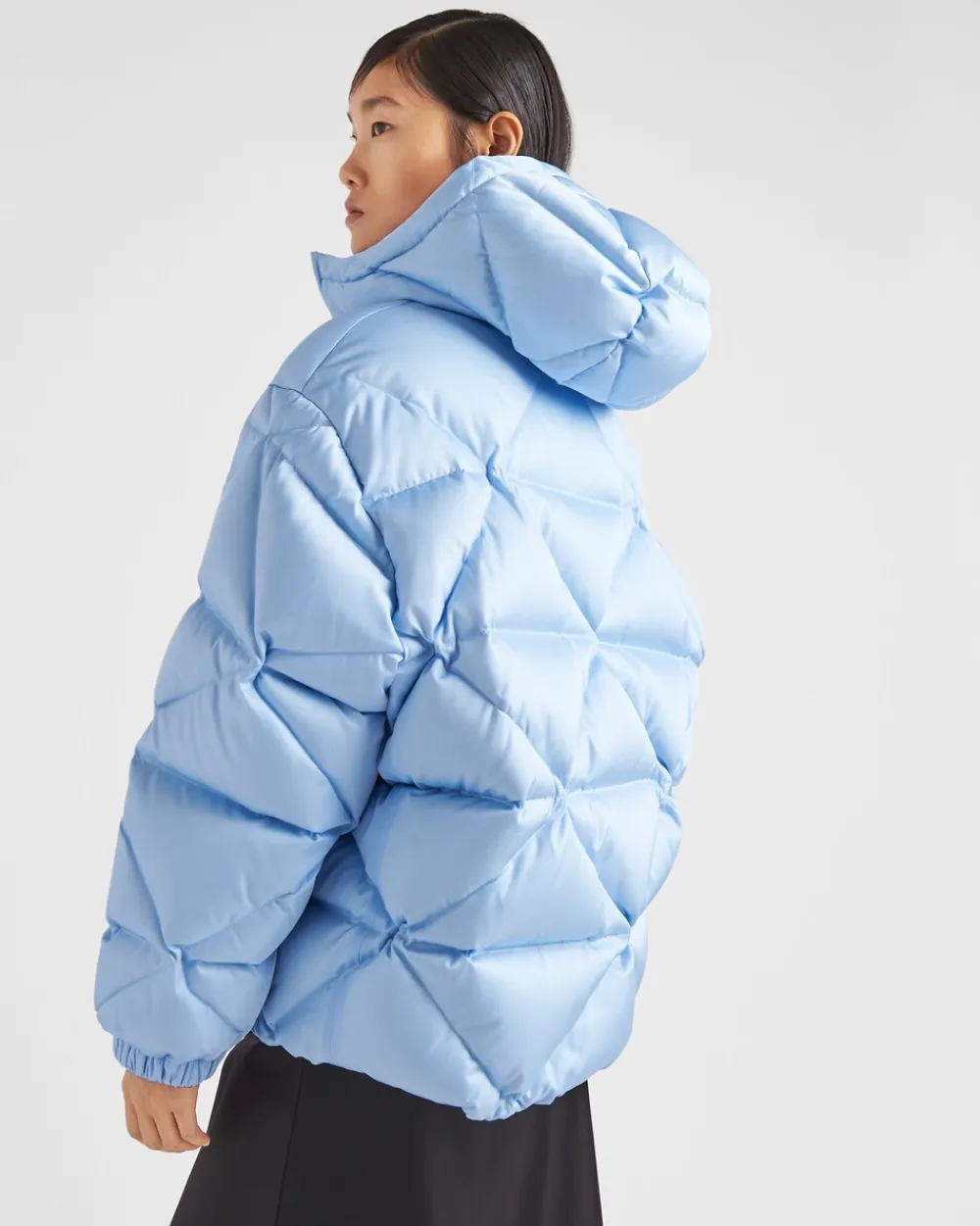 Mujer Prada ROPA DE ABRIGO^Chaqueta De Plumón Holgada De Gabardina De Re-nylon