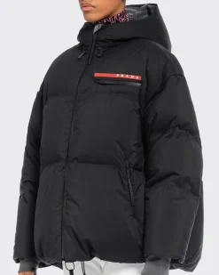 Mujer Prada ROPA^Chaqueta De Plumón Y Capucha De Re-nylon Ligero
