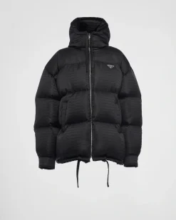 Mujer Prada ROPA DE ABRIGO^Chaqueta De Plumón Y Re-nylon Con Capucha